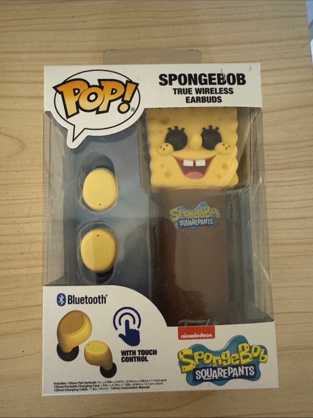 Pop! SpongeBob SquarePants Yellow Bluetooth Earbuds with Character Case